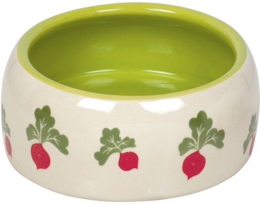 Nobby RADISH keramická miska pro hlodavce zeleno-bílá 14,5 x 5,5 cm