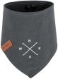 BE NORDIC šátek na krk, S: 30 cm, tmavošedá s větrnou růžicí