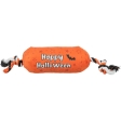 Válec HALLOWEEN, plyšová hračka se zvukem, na laně, 30 cm, oranžová - LIMITOVANÁ NABÍDKA