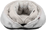 Plyšová jeskyně Feather 47 x 27 x 41 cm šedá/stříbrná