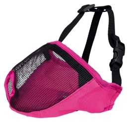 Náhubek pro krátkonosá plemena, polyester S 20 cm růžový