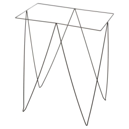 Rám / stojan k proutěnému koši, 54 x 67 x 36 cm, kov / černá