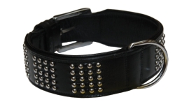 Nobby Vinto kožený obojek 65cm / 50mm černá