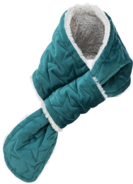 Vánoční šál pro psy, S: 50 cm , samet/plyš, lila/zelená